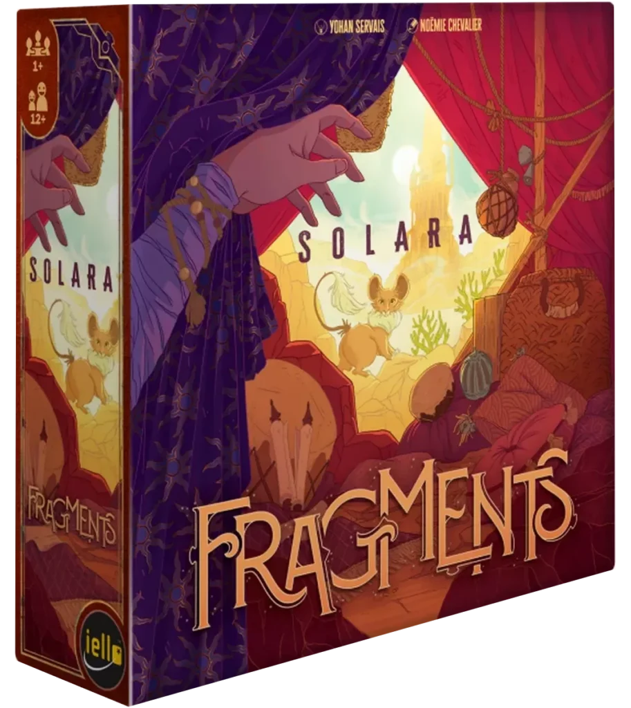 Vue de face de la boîte du jeu Fragments : Solara