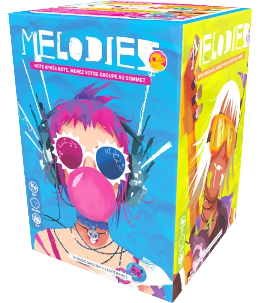 Vue de face de la boîte du jeu Melodies